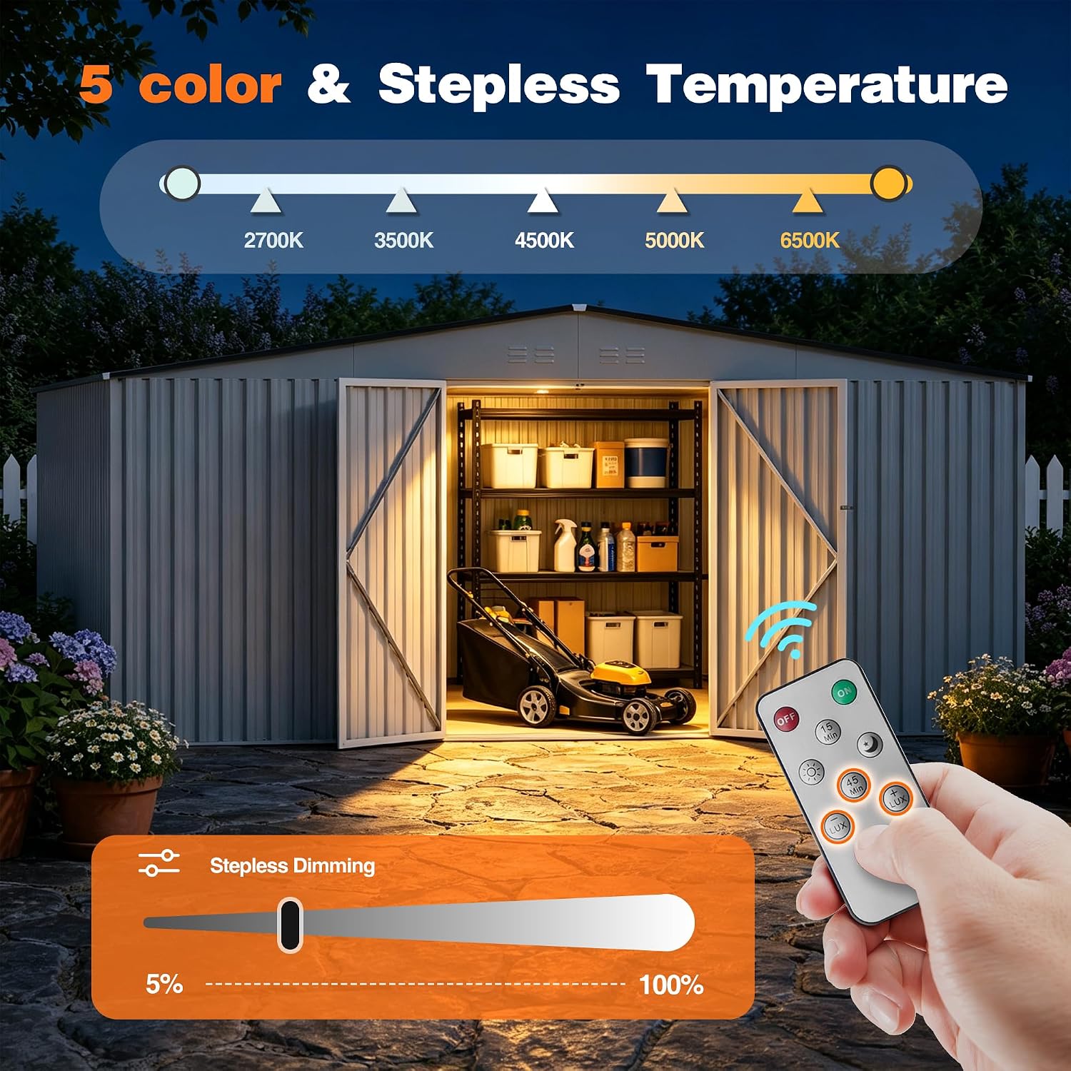 Outdoor Lighting For Backyard - 14x12 FT Outdoor Storage Shed Galvanized