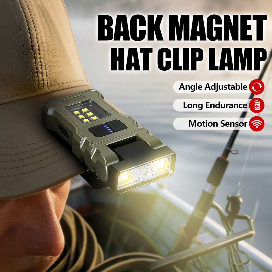 Outdoor Lighting For Home - 400LM USB C Headlamp,Magnetic Clip-on Rechargeable