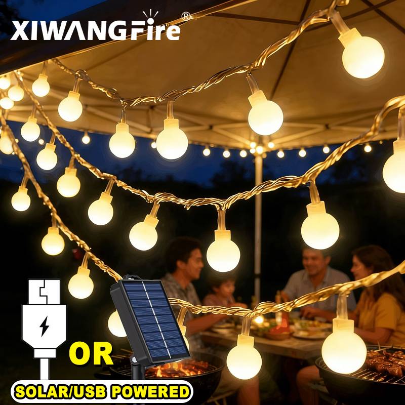 3-10M Solar/USB/Battery String - Outdoor Lighting For Backyard ulasan dan harga