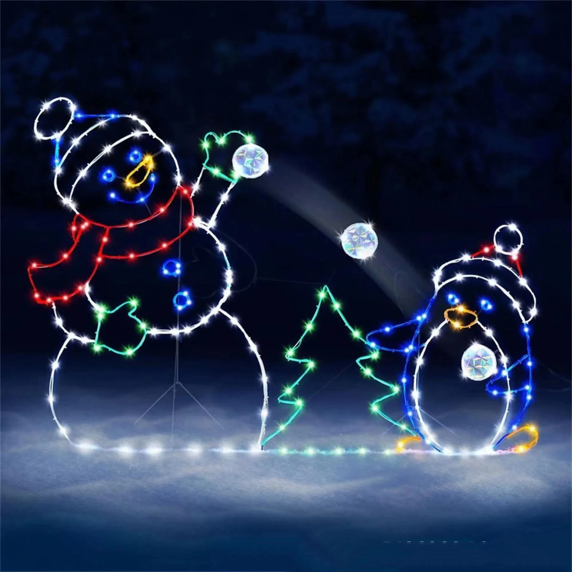 Animated Snowball Light LED Gl - Outdoor Lighting For Backyard ulasan dan harga