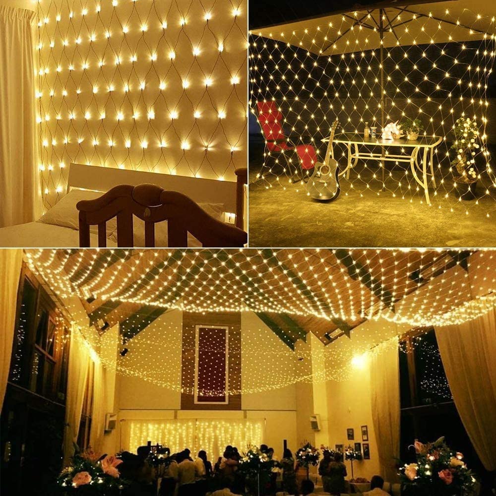 LED Mesh String Lights, 3mX2m  - Outdoor Lighting Grid Screen ulasan dan harga