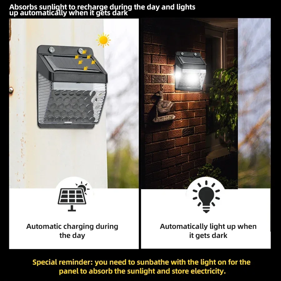 LED Solar Light PIR Motion Sen - Outdoor Lighting For Backyard ulasan dan harga