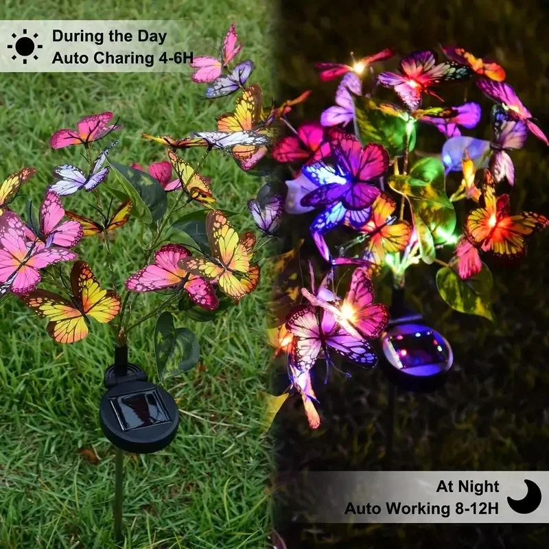 Solar LED Butterfly Garden Lig - Outdoor Lighting For Backyard ulasan dan harga
