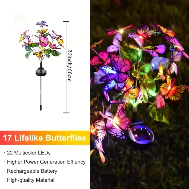 Solar LED Butterfly Garden Lig - Outdoor Lighting For Backyard ulasan dan harga