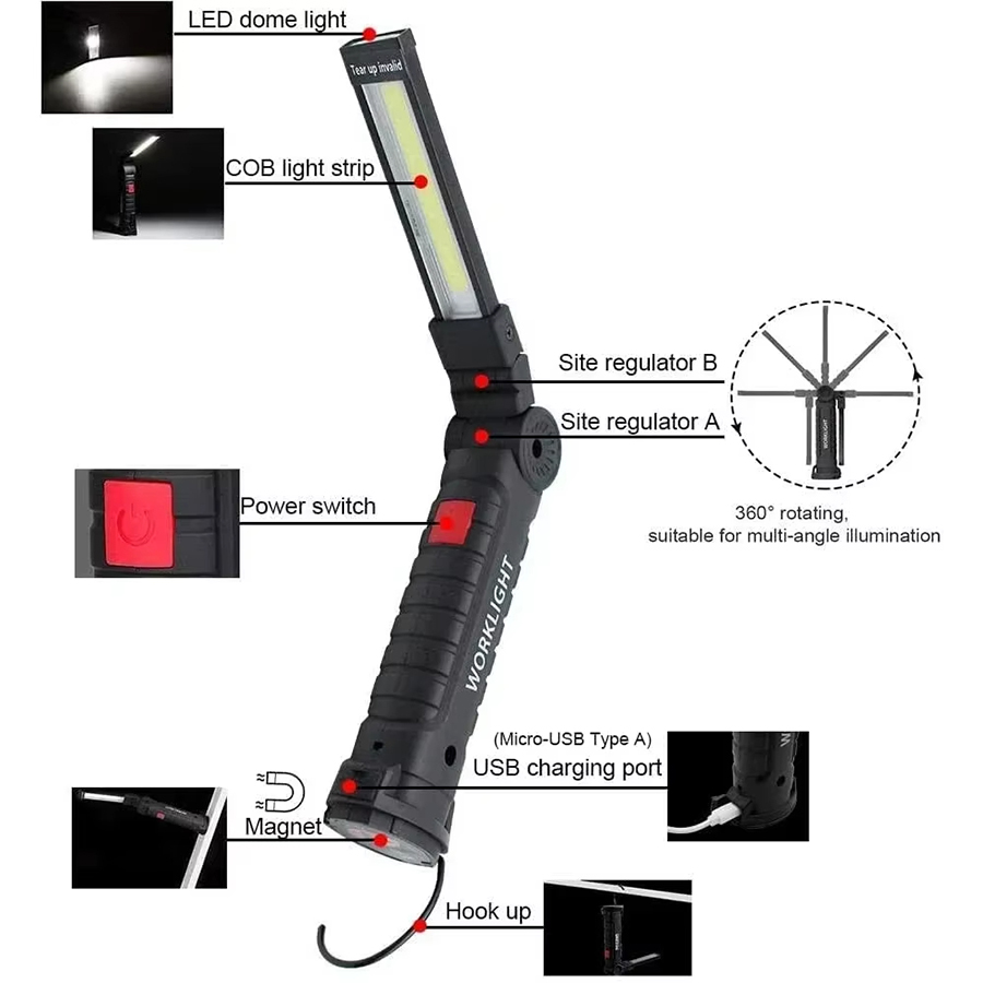 Portable LED Flashlight with M - Outdoor Lighting Repair ulasan dan harga