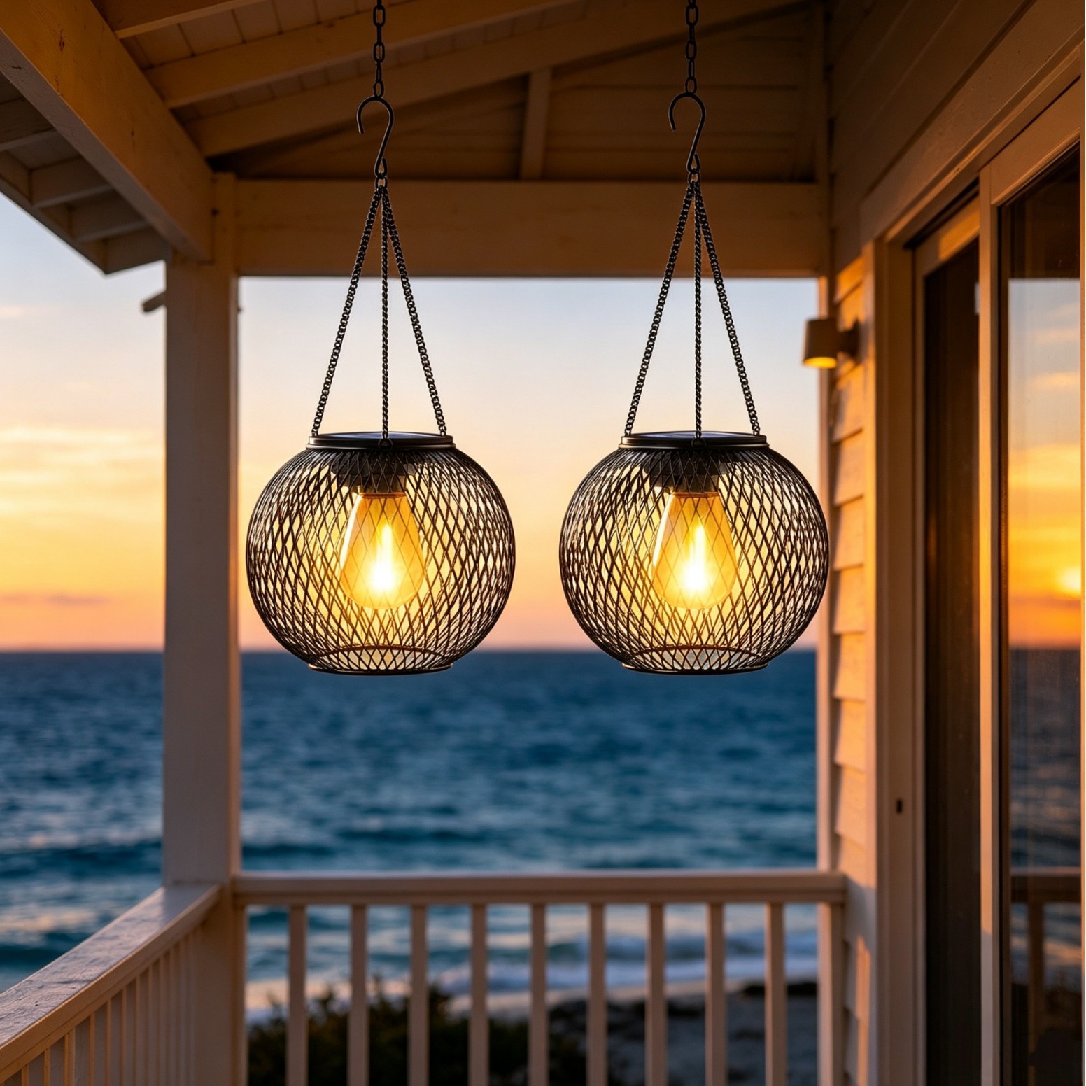 Solar Powered LED Hanging Floo - Outdoor Lighting For Backyard ulasan dan harga