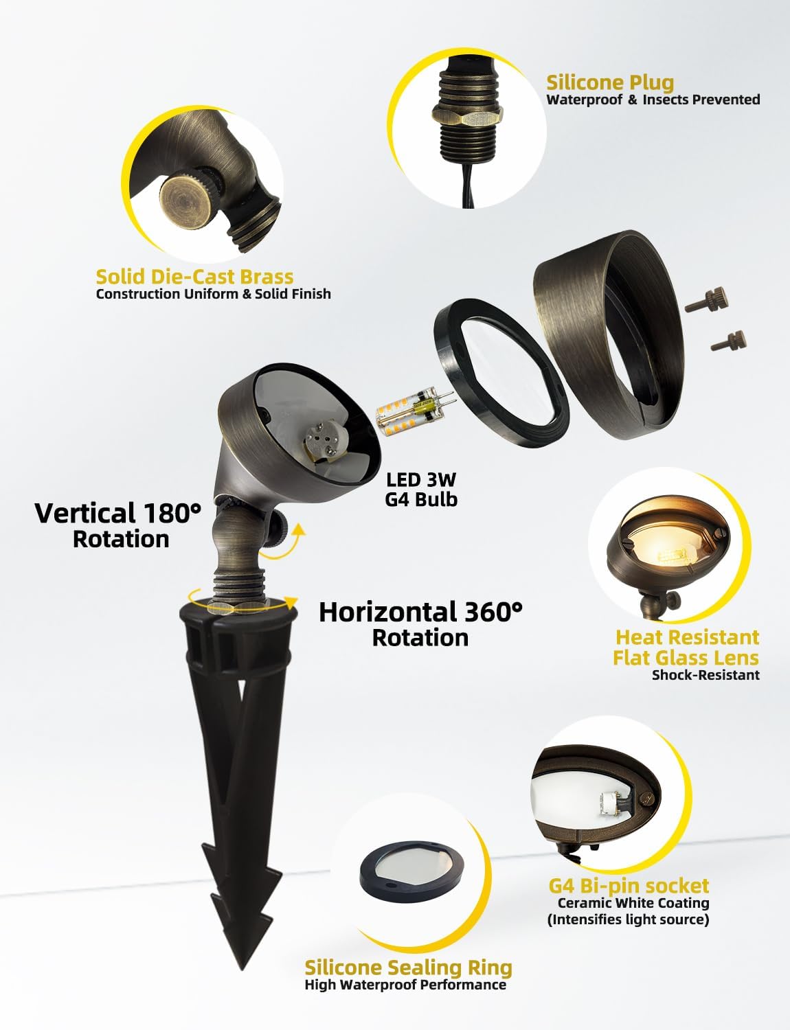 Die-cast Brass LED Landscape F - Outdoor Lighting Brass ulasan dan harga