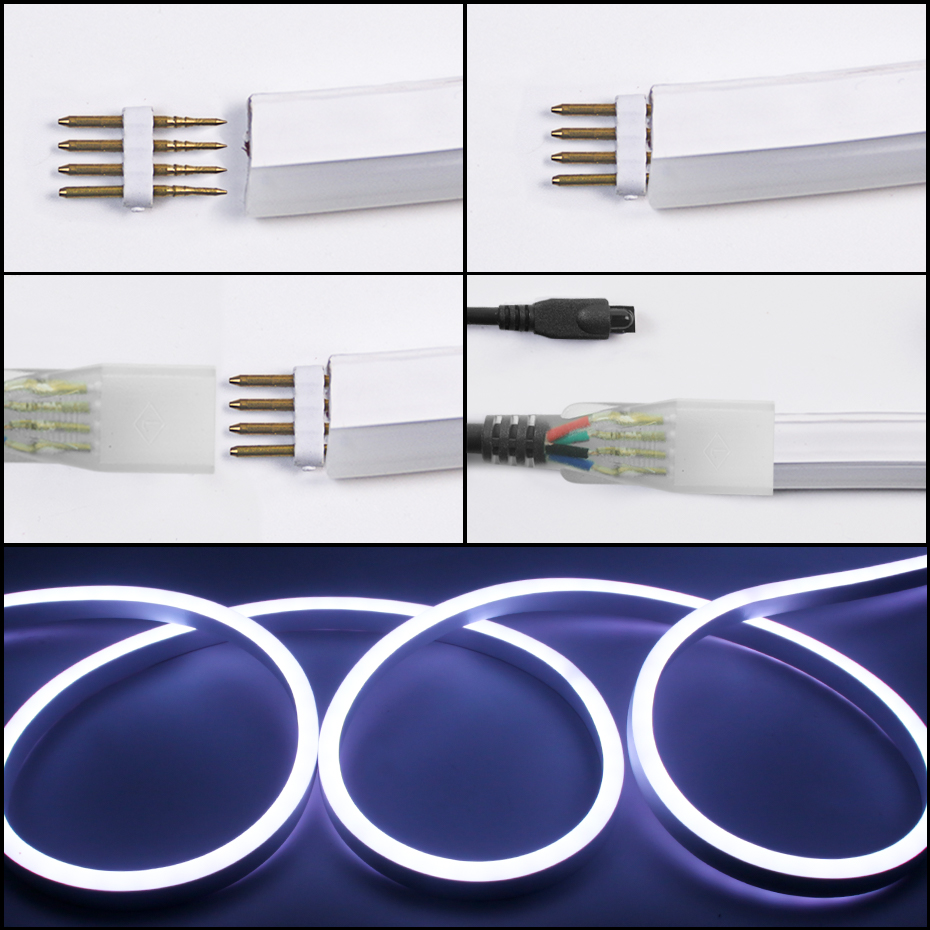 220V RGB LED Neon Strip Light  - Outdoor Lighting No Wiring ulasan dan harga