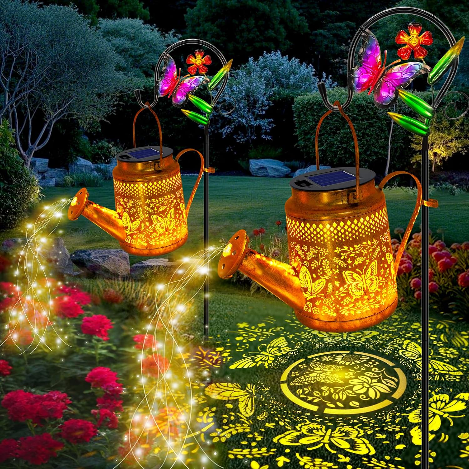 2 Pack Big Solar Butterfly Wat - Outdoor Lighting For Backyard ulasan dan harga