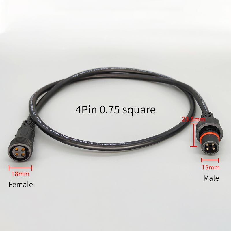 Male Famale Plug Cable 4Pin Wa - Outdoor Lighting Extension Cable ulasan dan harga