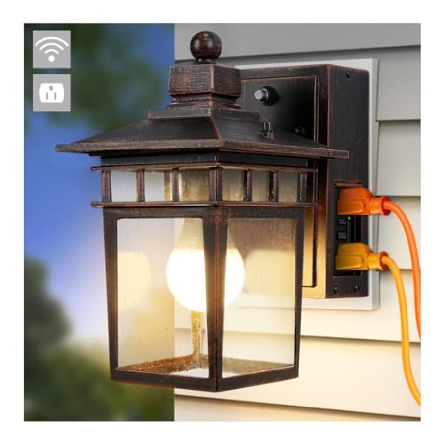 Outdoor Light with GFCI Outlet - Outdoor Lighting No Outlet ulasan dan harga
