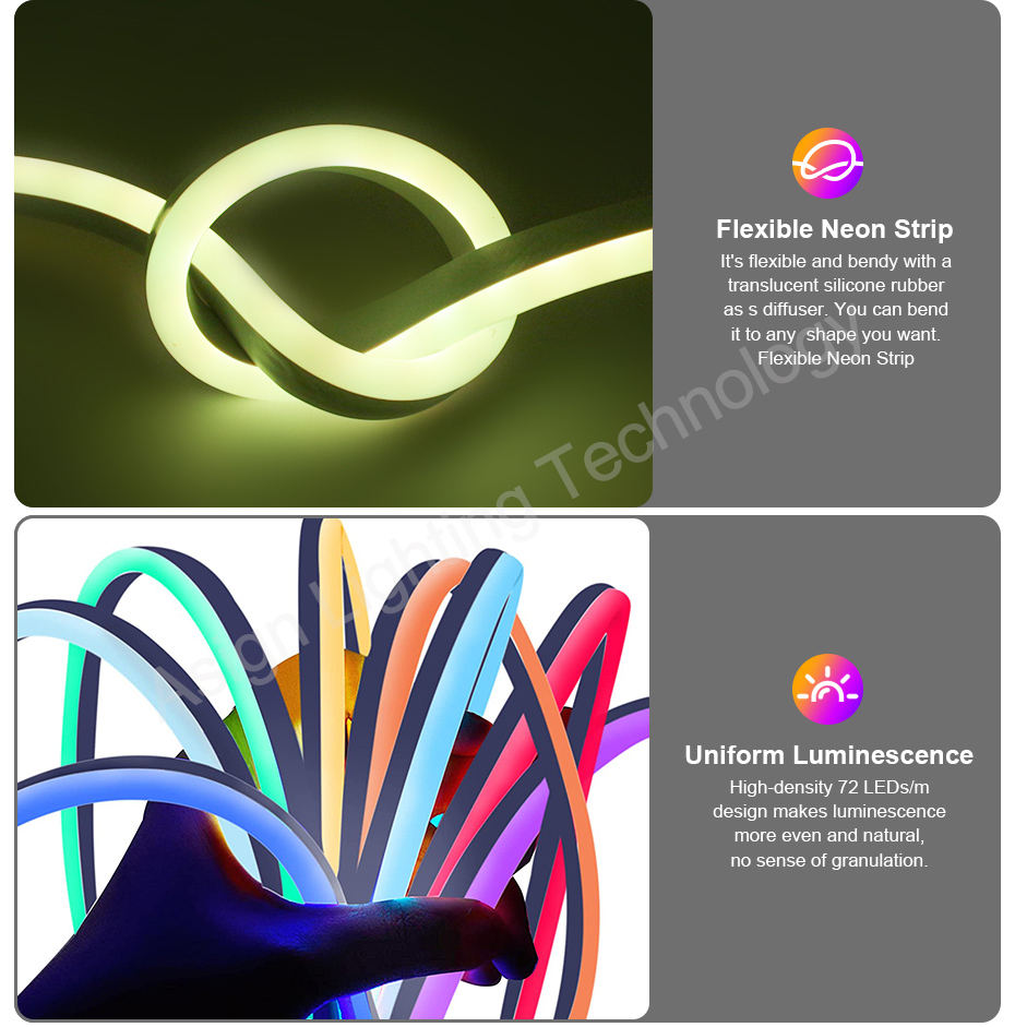 220V RGB LED Neon Strip with E - Outdoor Lighting No Wiring ulasan dan harga