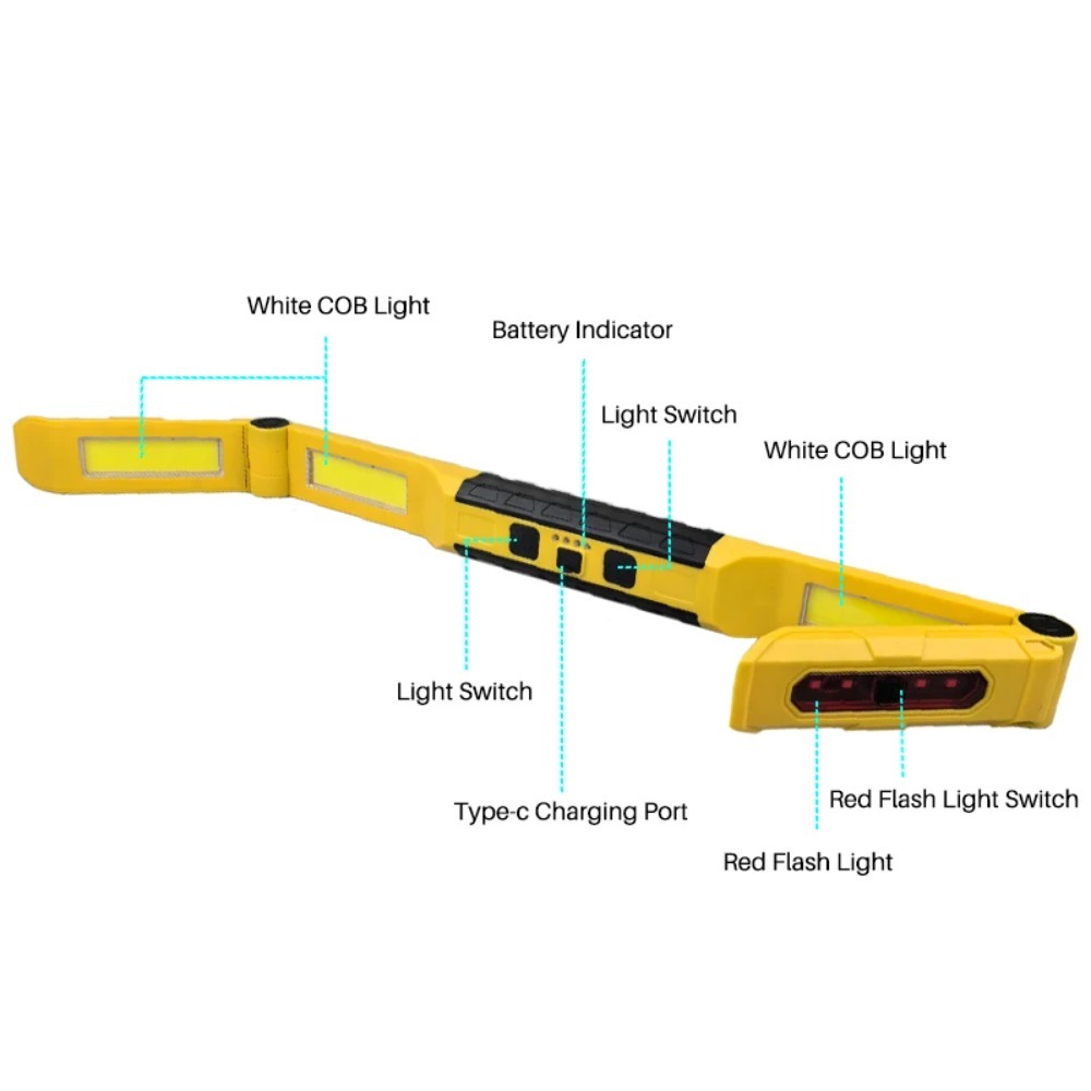 Portable COB Magnetic LED Work - Outdoor Lighting Repair ulasan dan harga