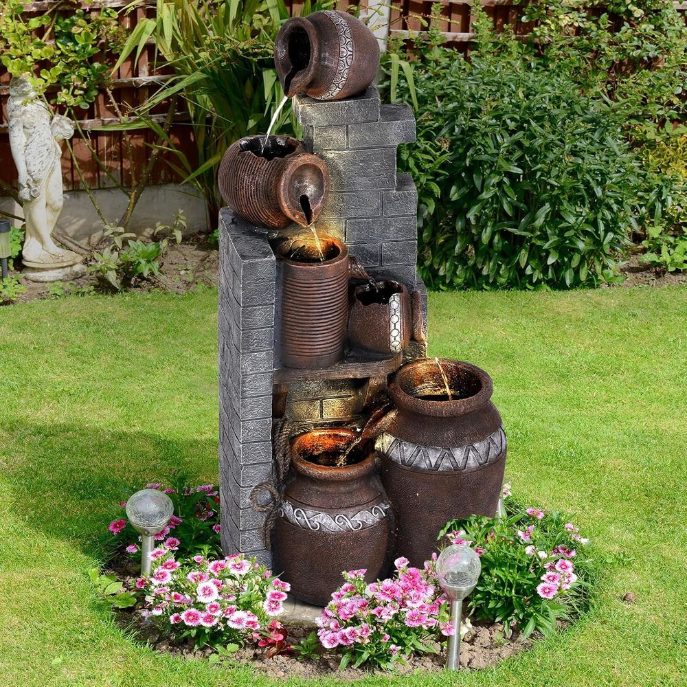 6-Tier Outdoor Indoor Resin Fl - Outdoor Lighting For Backyard ulasan dan harga