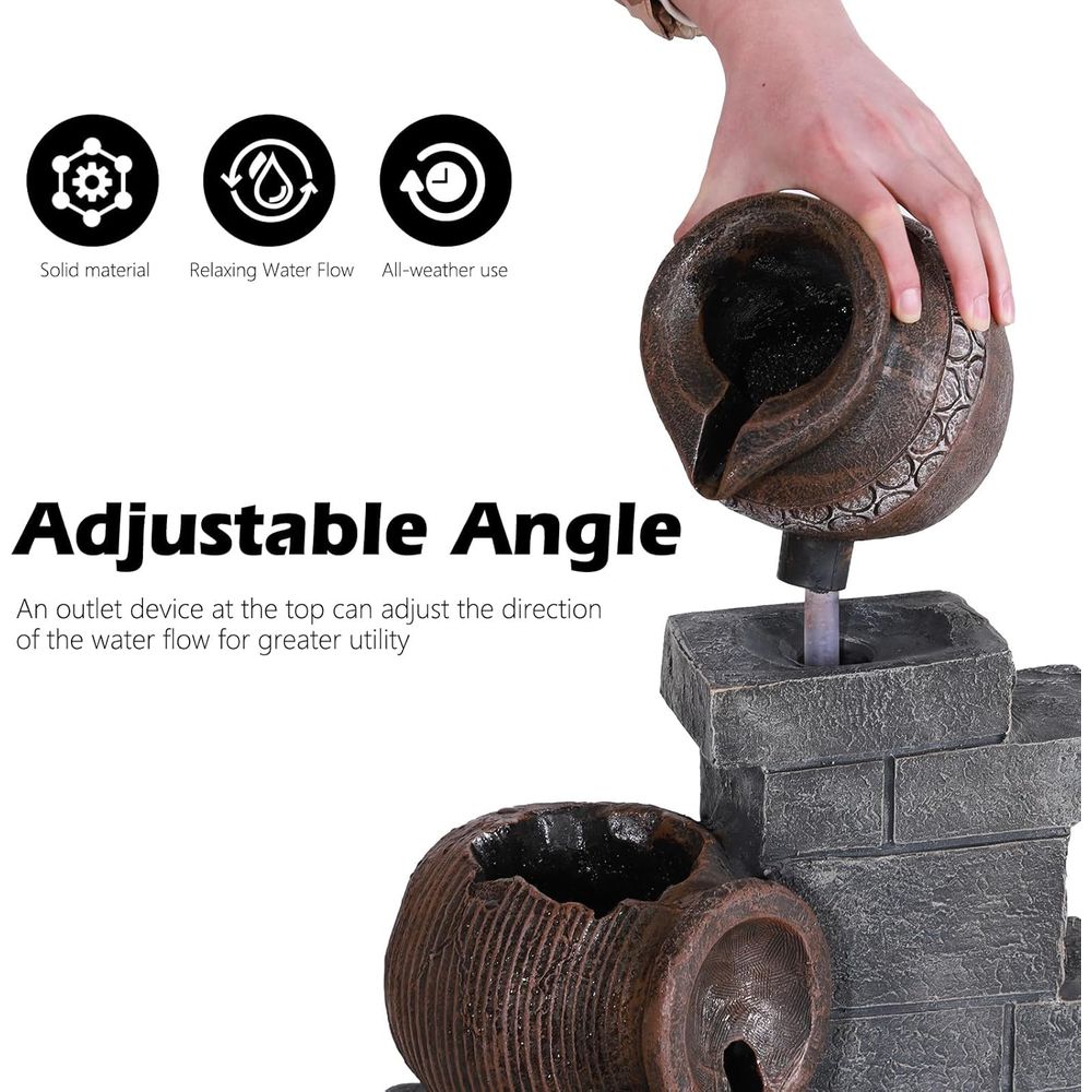 6-Tier Outdoor Indoor Resin Fl - Outdoor Lighting For Backyard ulasan dan harga
