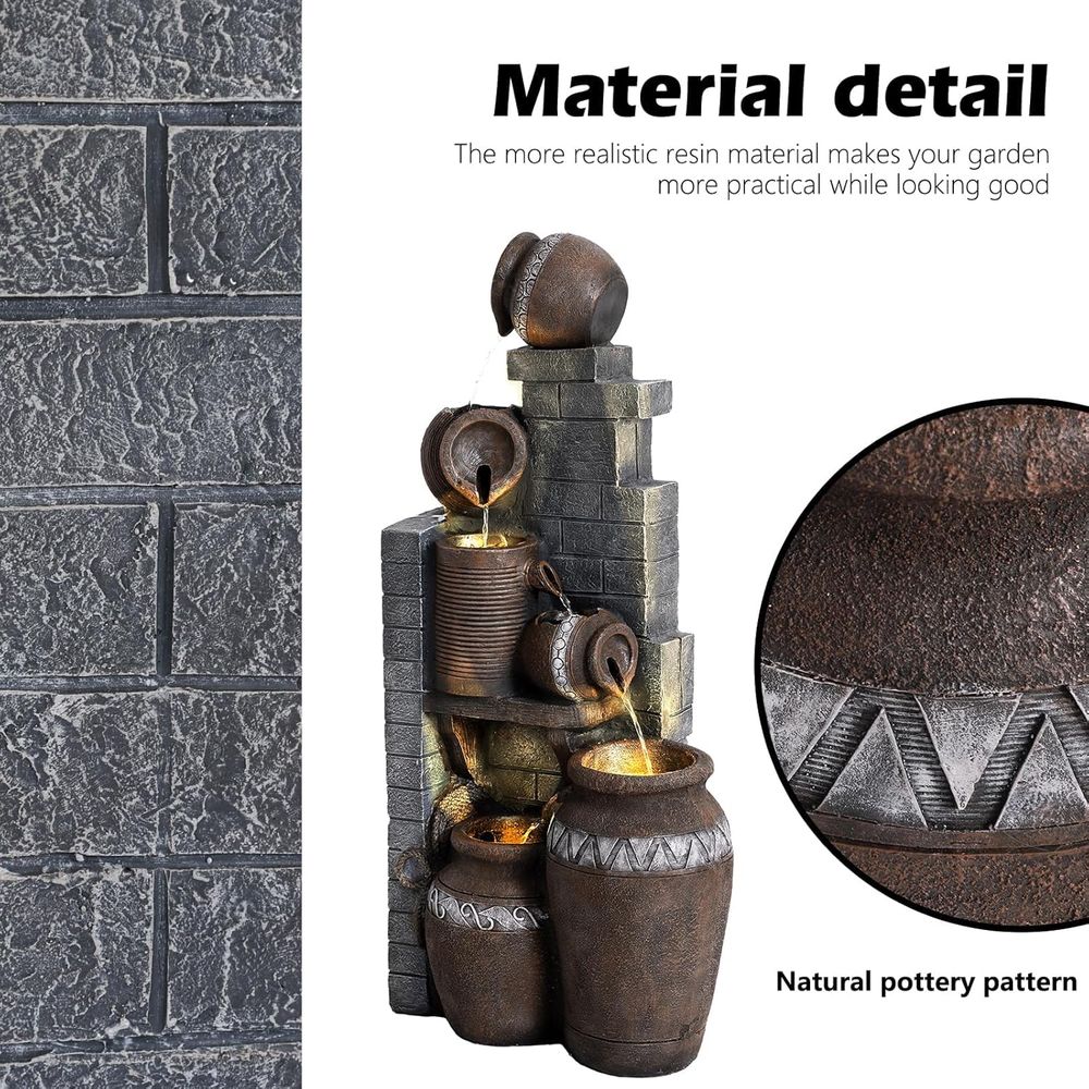 6-Tier Outdoor Indoor Resin Fl - Outdoor Lighting For Backyard ulasan dan harga