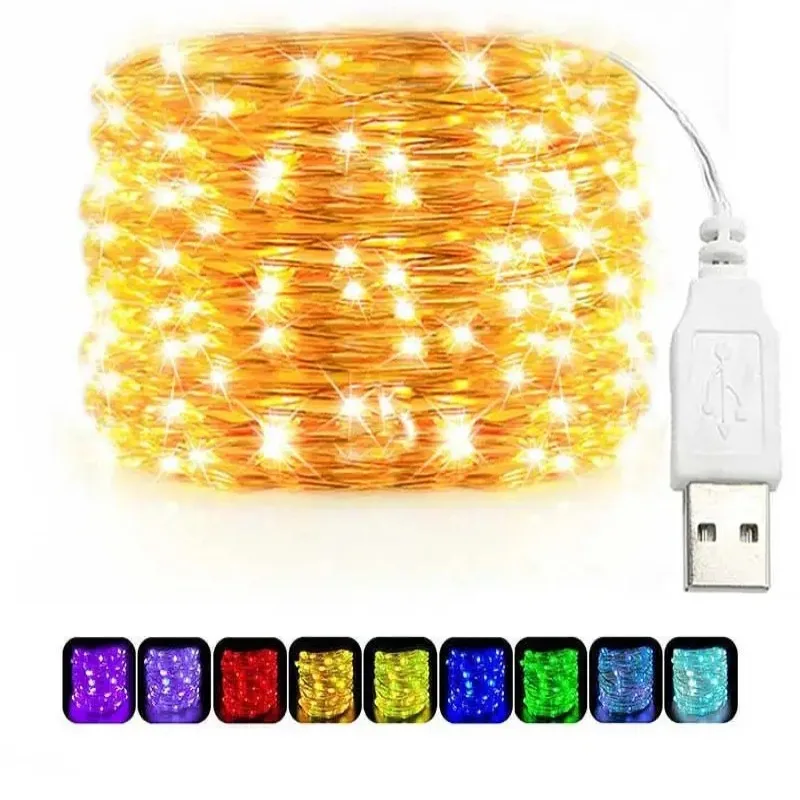 USB LED String Lights Copper S - Outdoor Lighting No Wiring ulasan dan harga