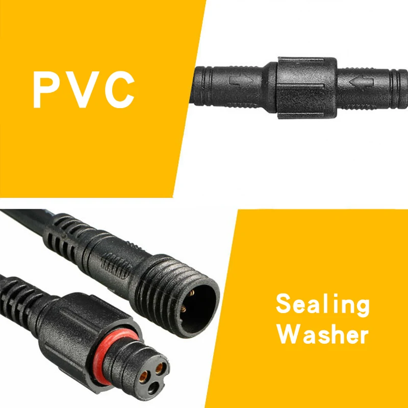 M10 Waterproof Connector 2Pin  - Outdoor Lighting Extension Cable ulasan dan harga