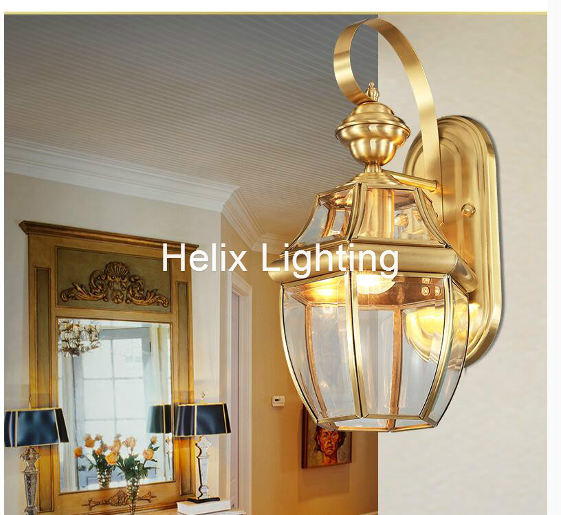 Free Shipping Antique Brass Wa - Outdoor Lighting Brass ulasan dan harga