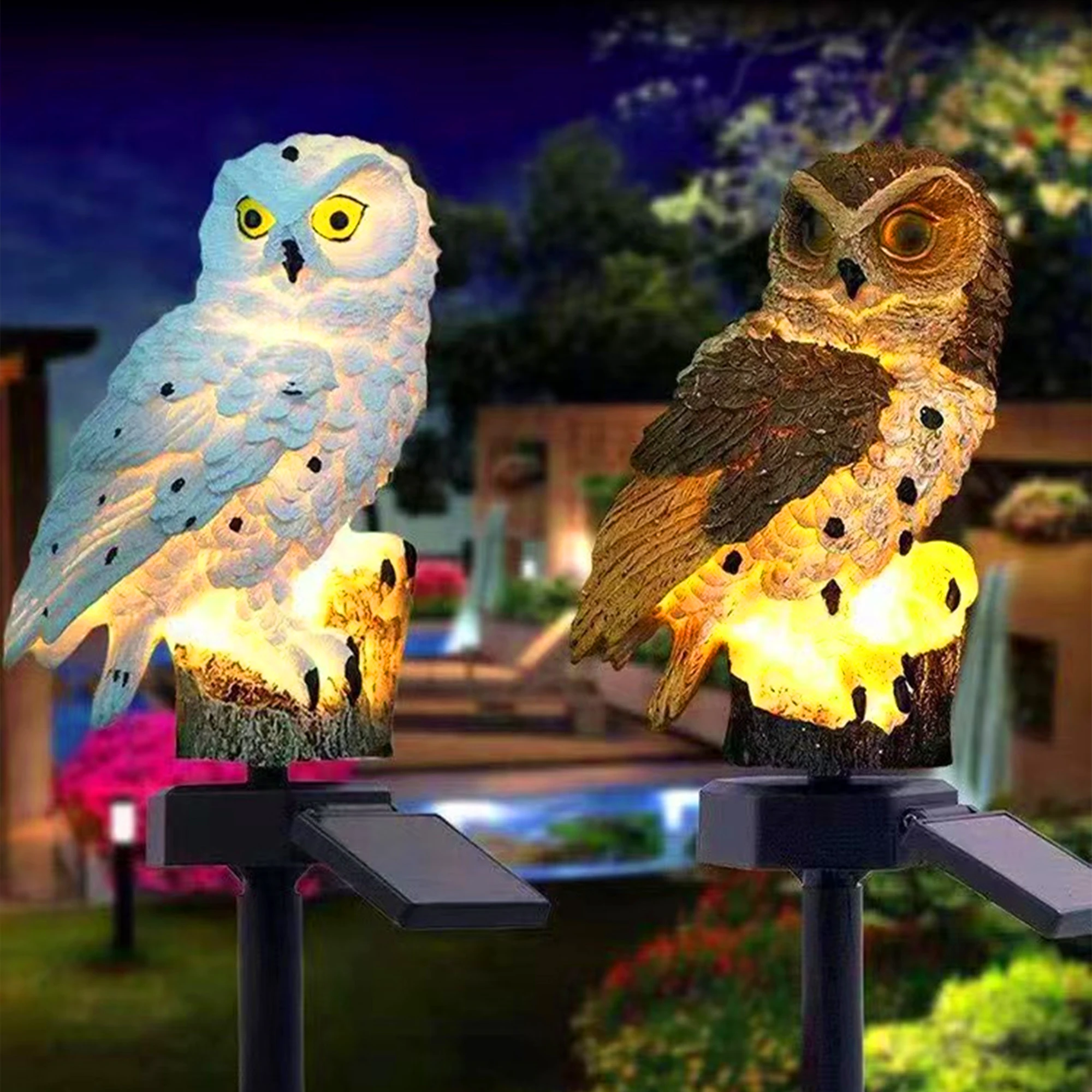 2 Packs Outdoor LED Owl Lawn L - Outdoor Lighting In Ground ulasan dan harga