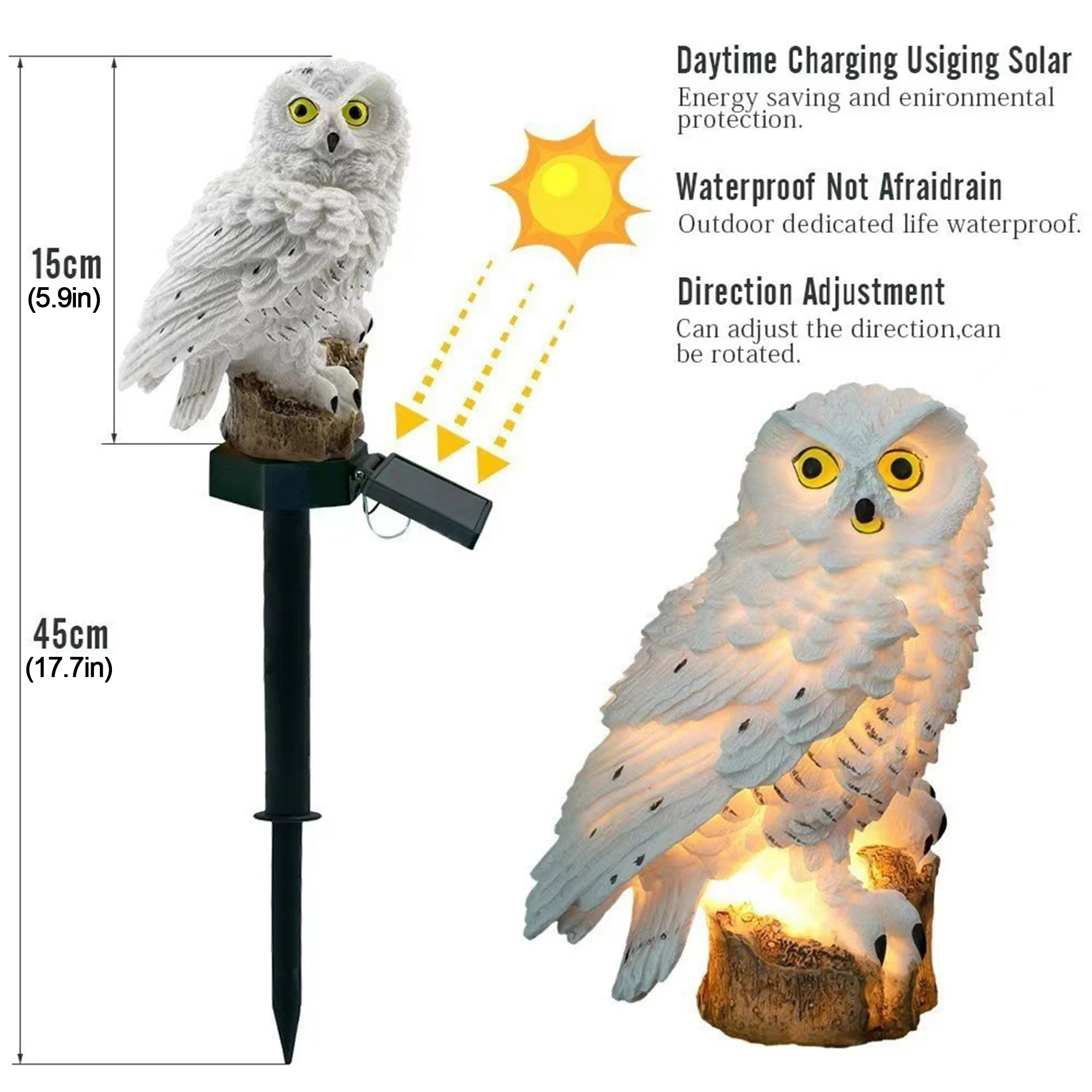 2 Packs Outdoor LED Owl Lawn L - Outdoor Lighting In Ground ulasan dan harga