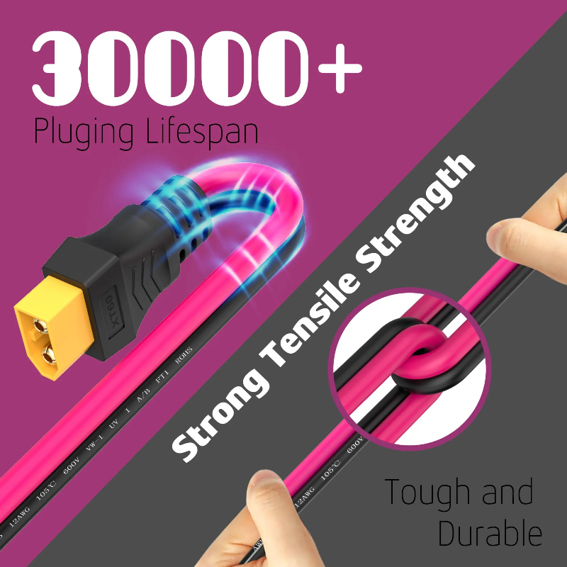 XT60 Extension Cable 12AWG XT6 - Outdoor Lighting Extension Cable ulasan dan harga