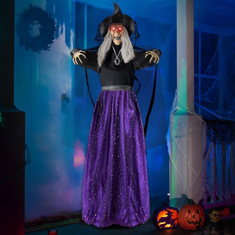 47'' Animated Witch Halloween  - Outdoor Lighting For Front Of House ulasan dan harga