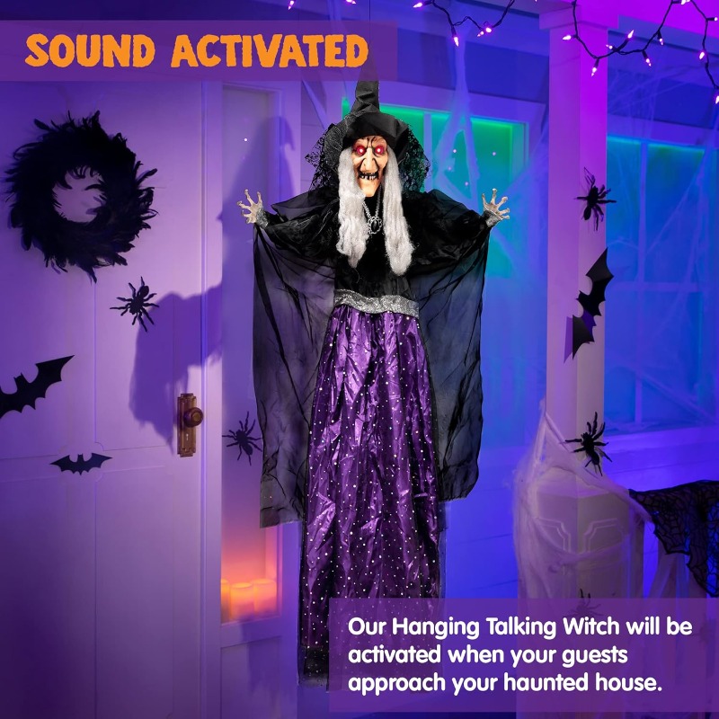 47'' Animated Witch Halloween  - Outdoor Lighting For Front Of House ulasan dan harga