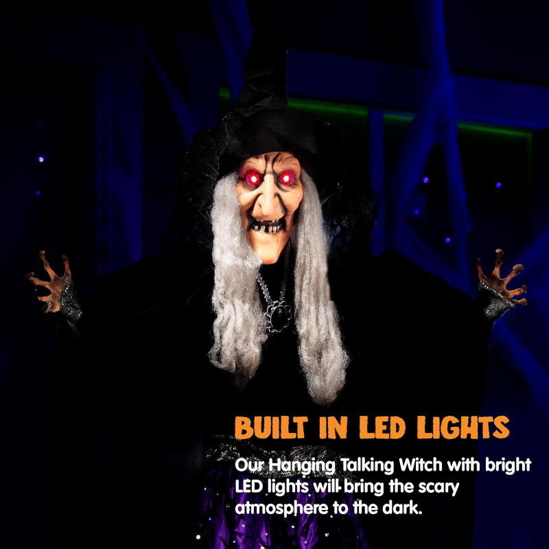 47'' Animated Witch Halloween  - Outdoor Lighting For Front Of House ulasan dan harga