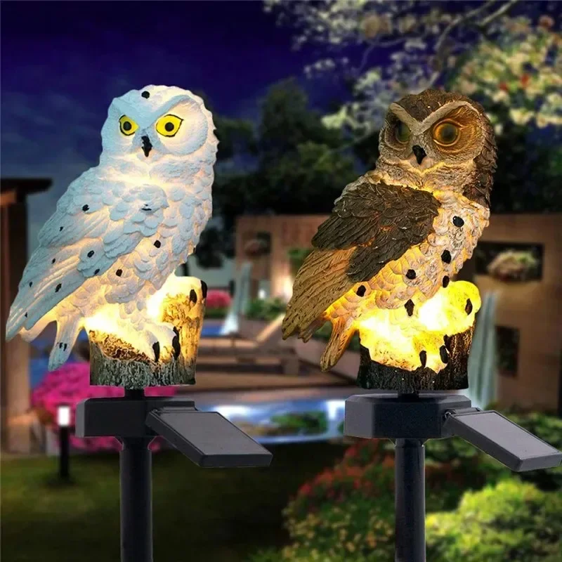 Solar Owl Statue Garden Light  - Outdoor Lighting For Backyard ulasan dan harga