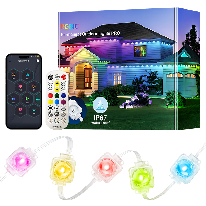 300FT Permanent Outdoor Lights - Outdoor Lighting Under Eaves ulasan dan harga