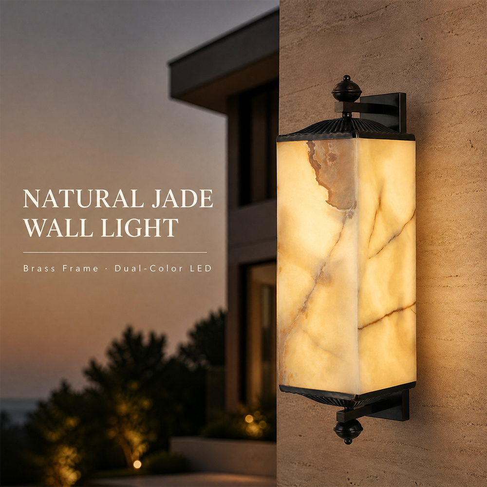 Solid Brass Natural Jade Outdo - Outdoor Lighting Brass ulasan dan harga