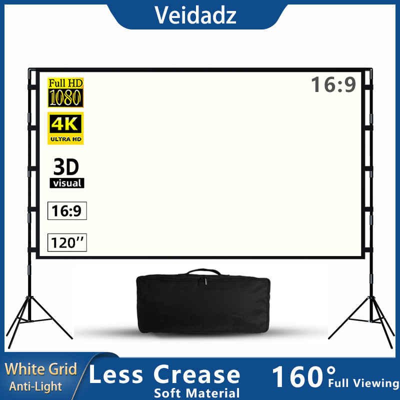 VEIDADZ Projector Screen With  - Outdoor Lighting Grid Screen ulasan dan harga
