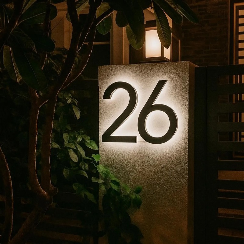 LED Modern House Numbers,Water - Outdoor Lighting For Front Of House ulasan dan harga