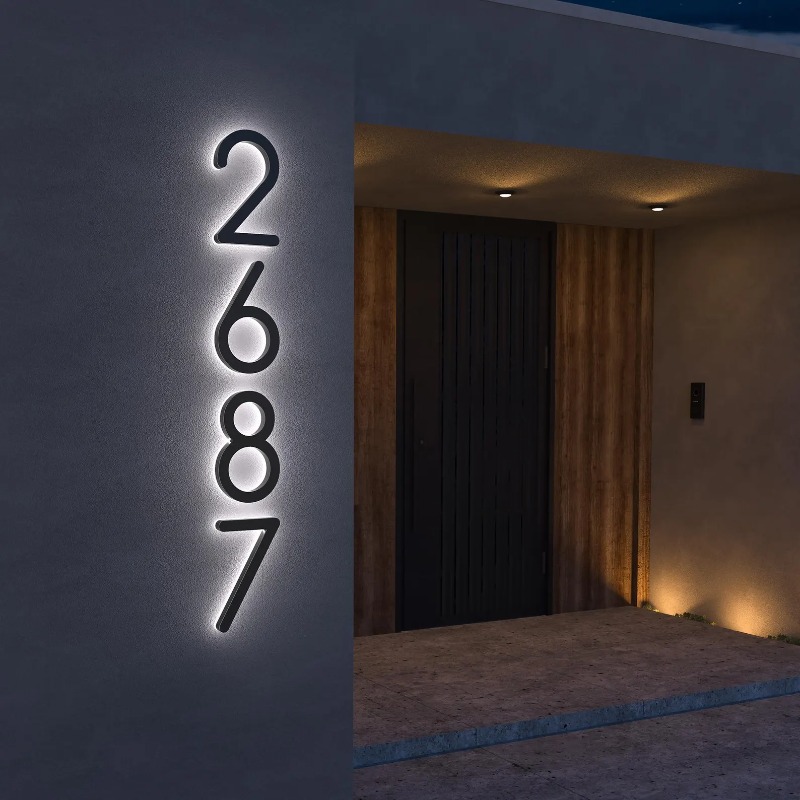 LED Modern House Numbers,Water - Outdoor Lighting For Front Of House ulasan dan harga
