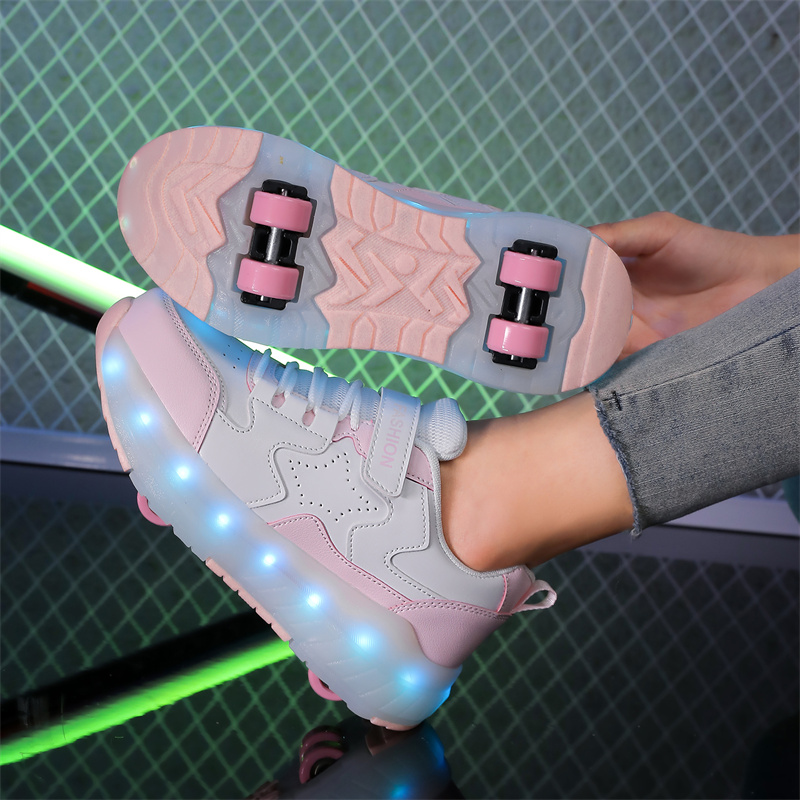 Kid Led Sneakers USB Charging  - Outdoor Lighting Grid Screen ulasan dan harga